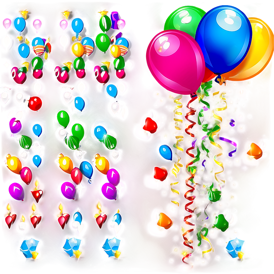 Birthday Balloon Background Png Dai PNG Image