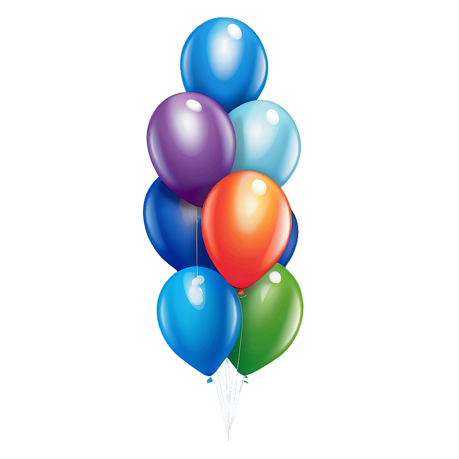 Birthday Balloon Cluster Png Bri PNG Image