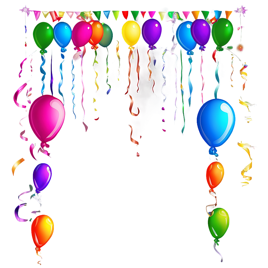 Birthday Balloons Border Png 23 PNG Image