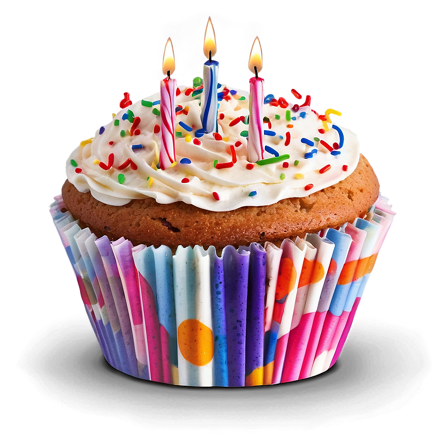 Birthday Cake Muffin Png Rkc91 PNG Image