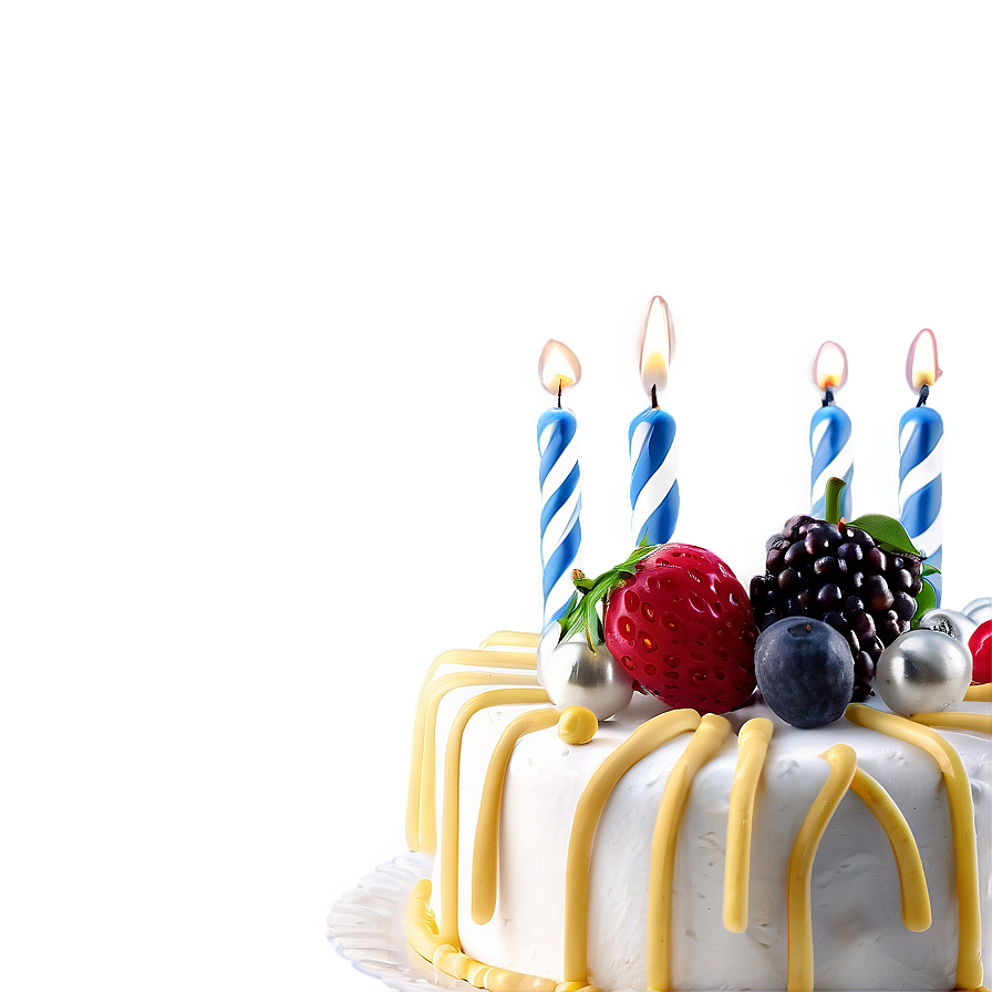 Birthday Cake With Fruits Png Vlm35 PNG Image