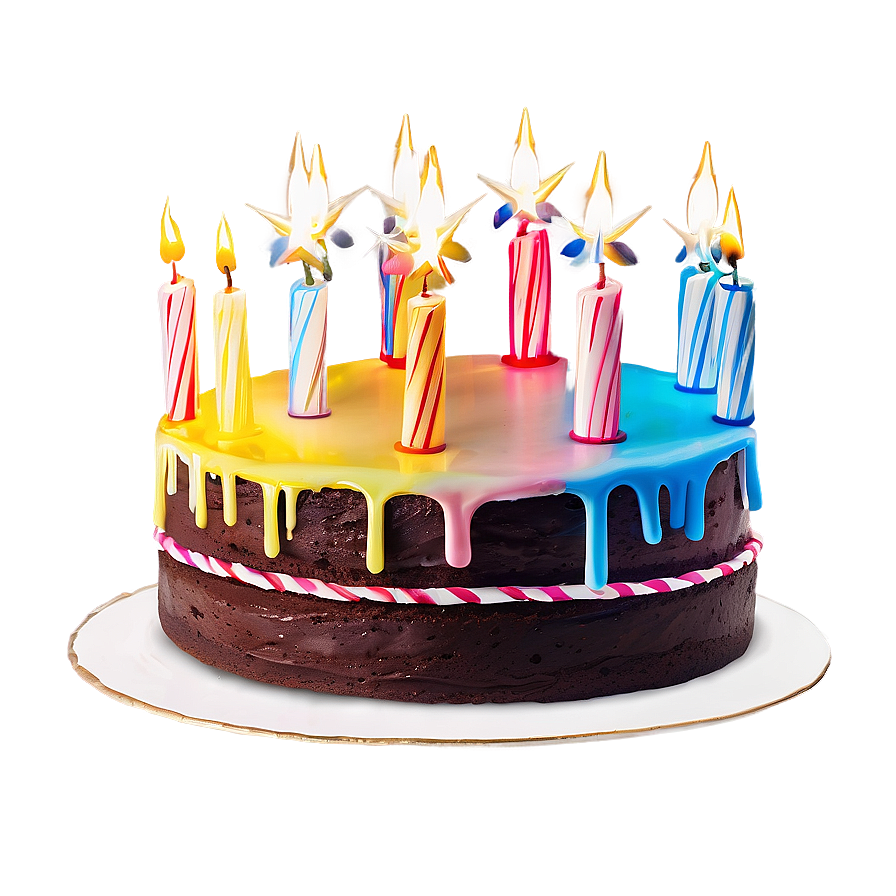 Birthday Cake With Stars Png Drp PNG Image