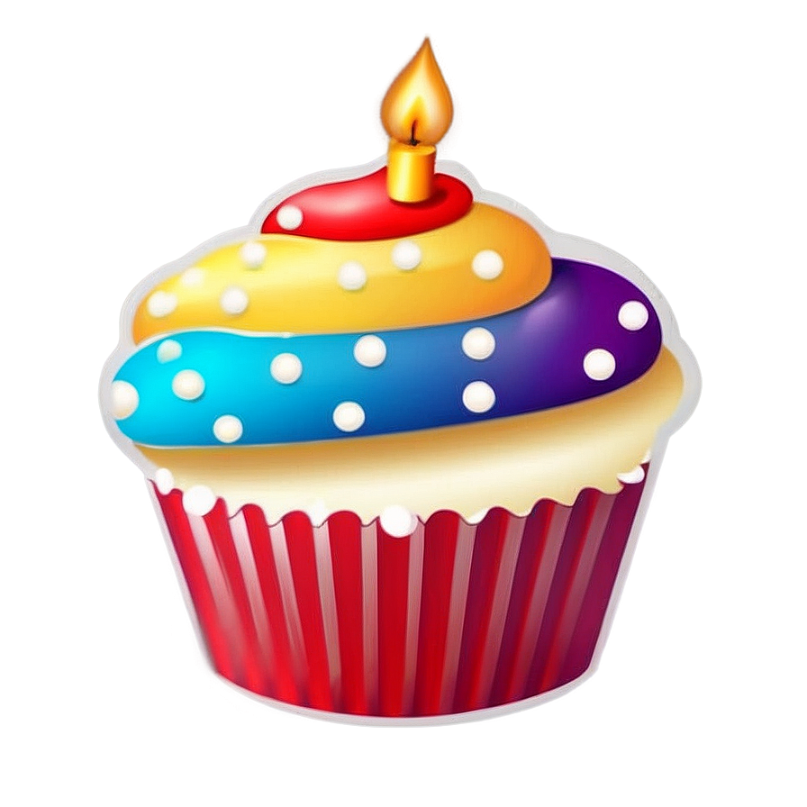 Birthday Cupcake Emoji Png Qdh8 PNG Image