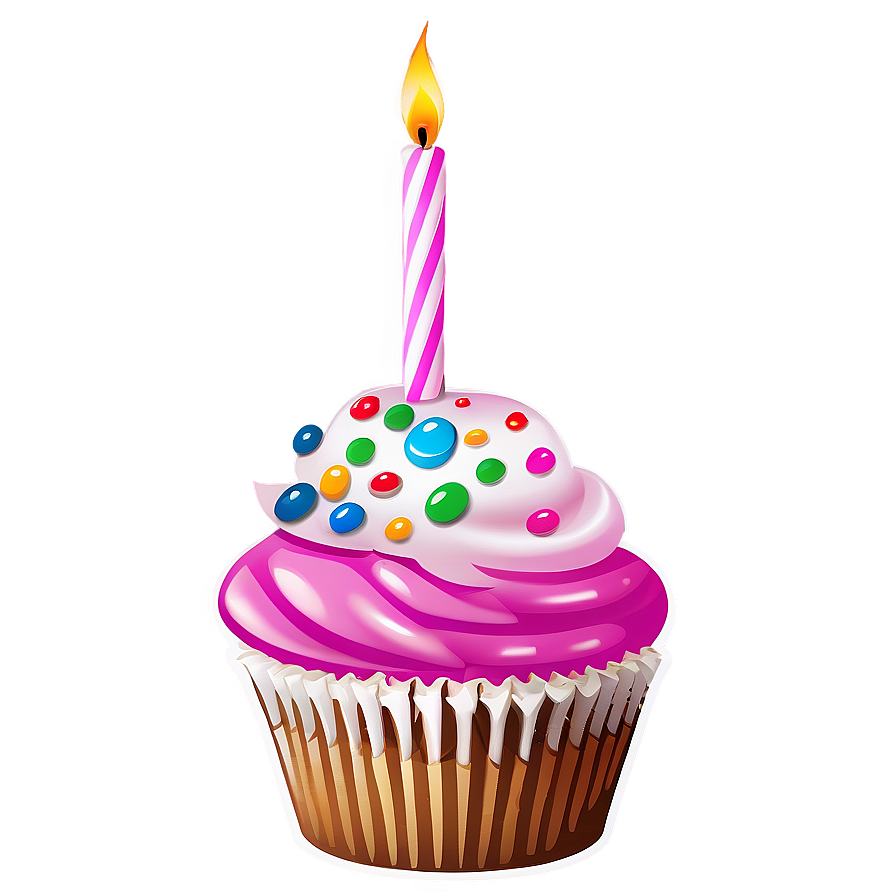 Birthday Cupcake Png Hcl PNG Image