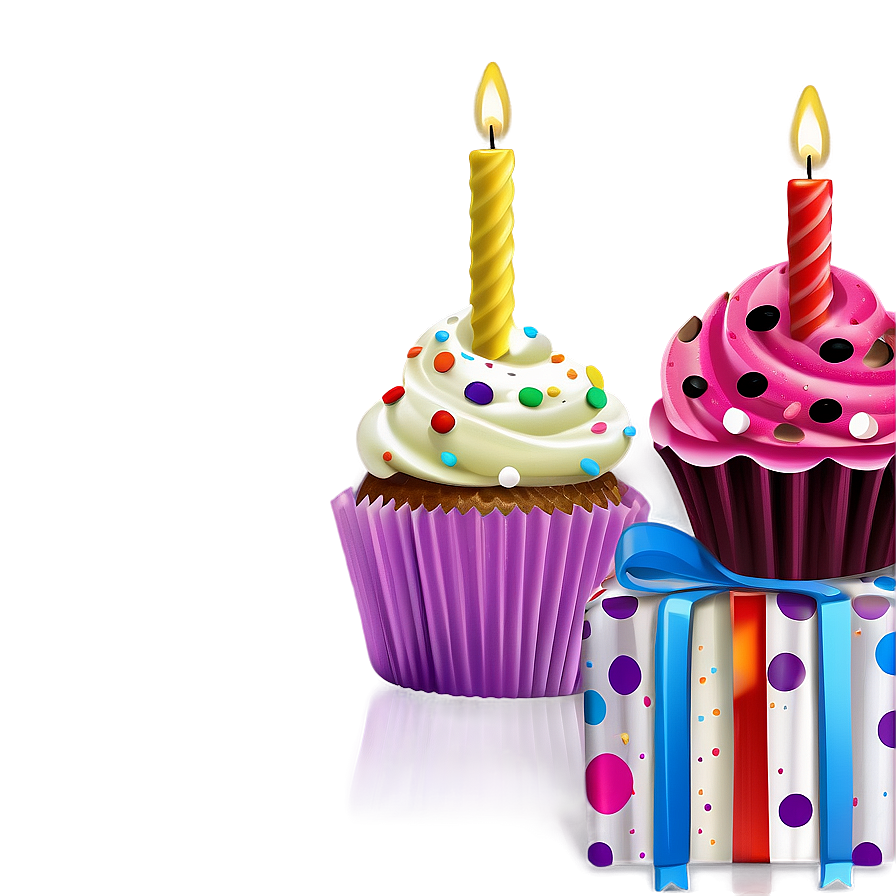 Birthday Cupcake Png Qmx PNG Image