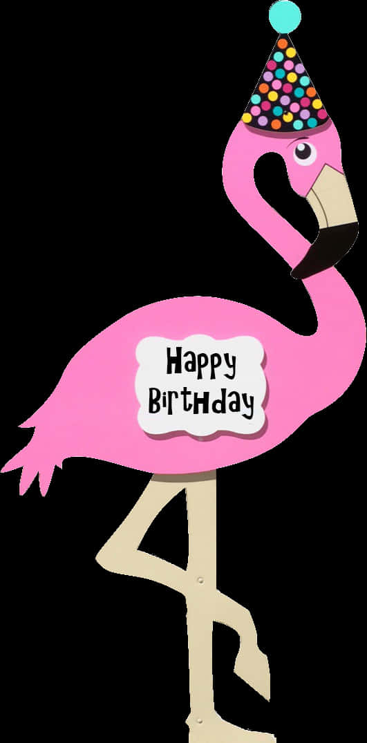 Birthday Flamingo Celebration PNG Image