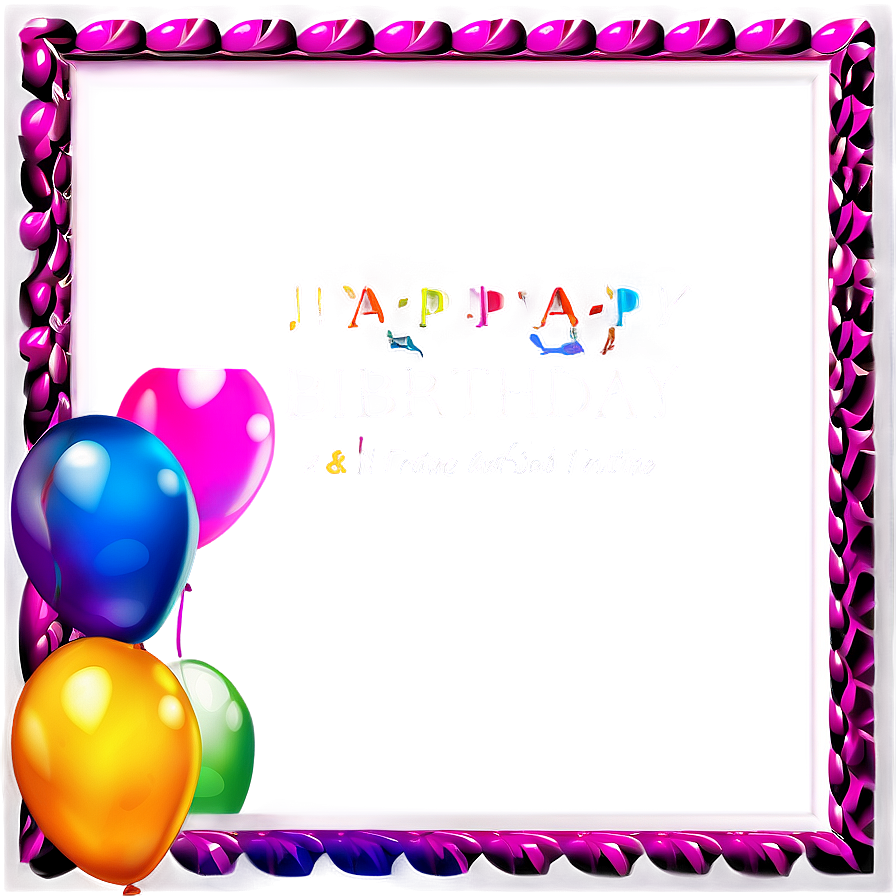 Birthday Frame Png Bji95 PNG Image