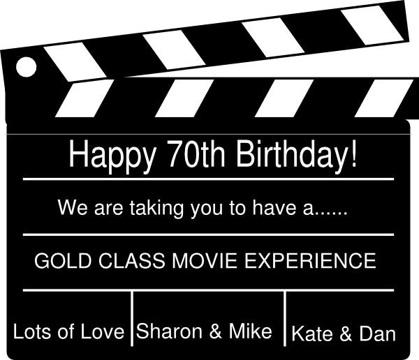 Birthday Gift Clapperboard Movie Experience PNG Image