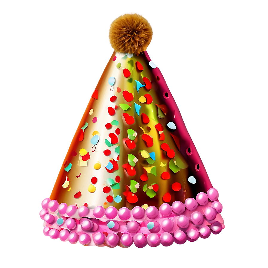 Birthday Hat With Pom Pom Png Xhm PNG Image