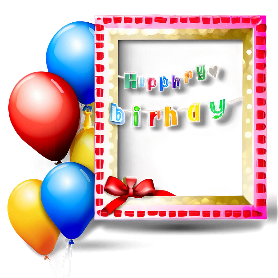 Birthday Photo Frame Png Ffd PNG Image