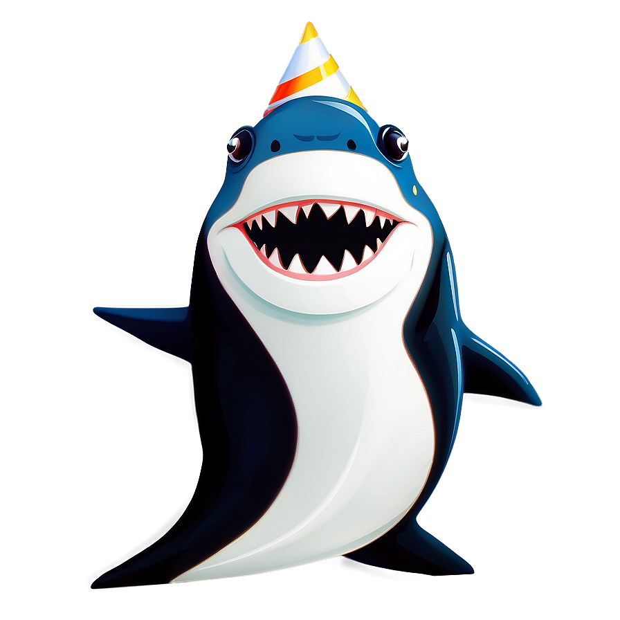 Birthday Shark Cute Pose Png Dff11 PNG Image