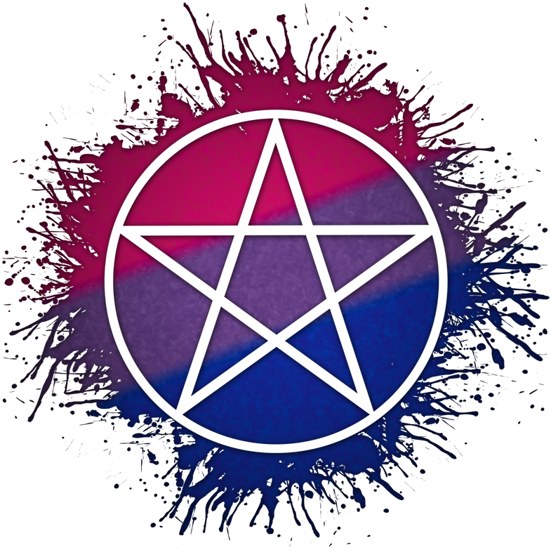 Bisexual Pride Pentagram Splash PNG Image