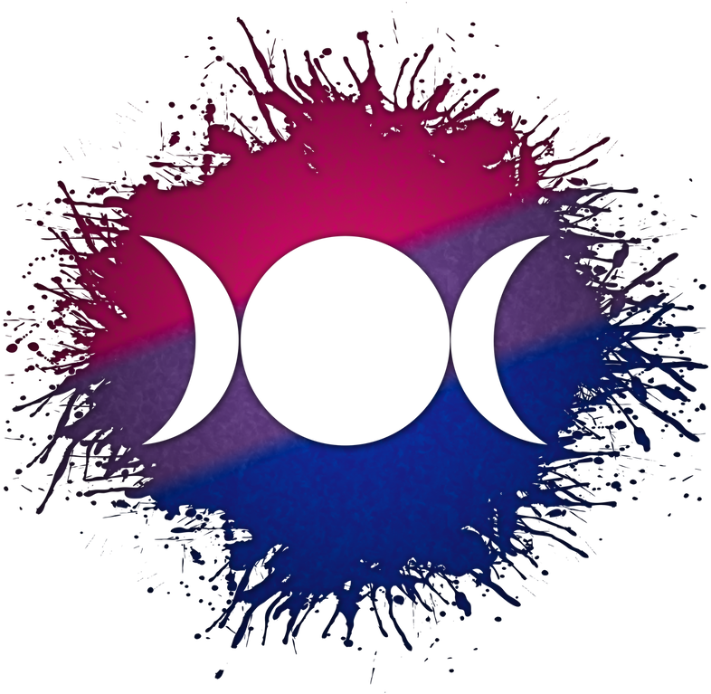 Bisexual Pride Symbol Splatter Background PNG Image