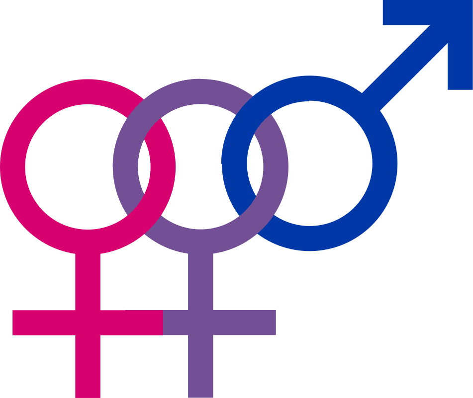 Bisexual Symbol Interlocking Gender Signs PNG Image