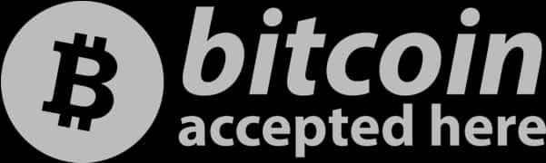 Bitcoin Accepted Here Sign PNG Image