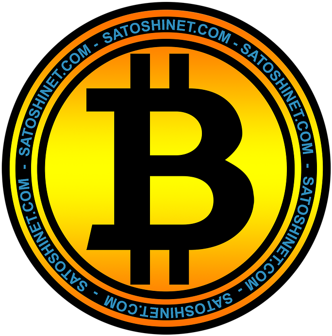 Bitcoin Logowith Satoshi Net Watermark PNG Image