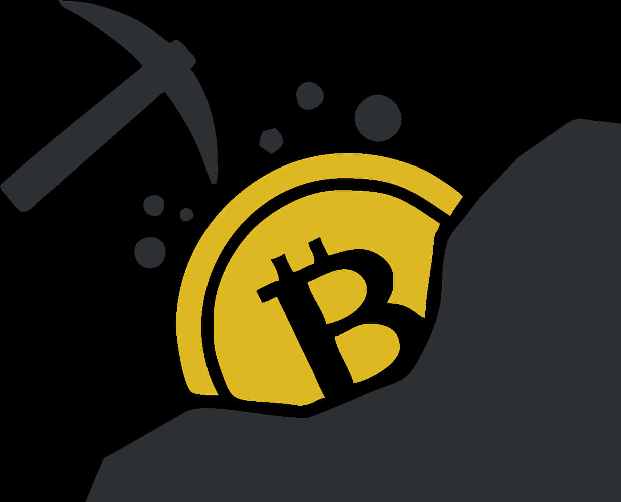 Bitcoin Mining Concept Art PNG Image