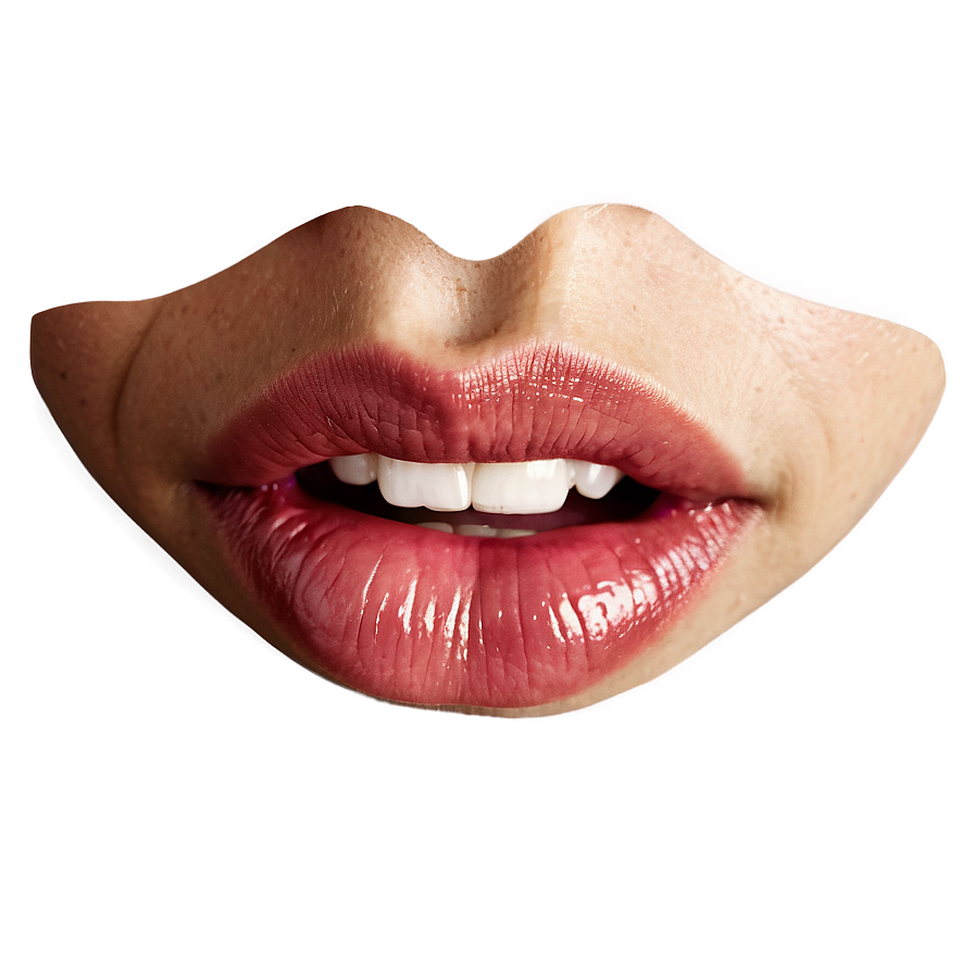 Biting Lip Cartoon Png Bwd PNG Image