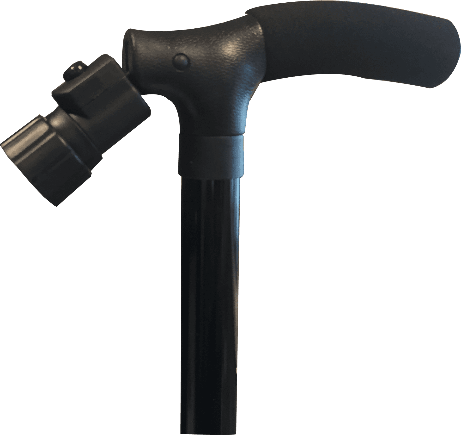 Black Adjustable Walking Stick PNG Image