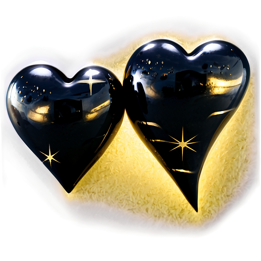 Black And Gold Heart Png 71 PNG Image