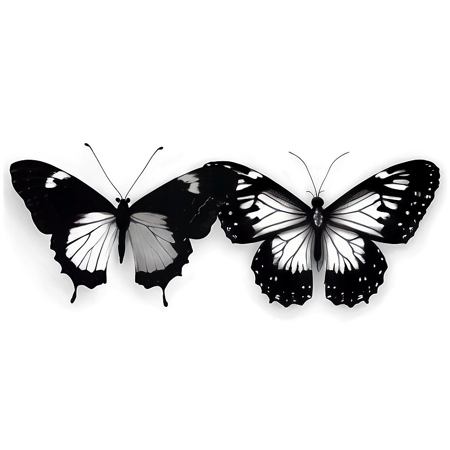 Black And White Butterflies Png 44 PNG Image