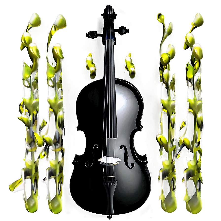 Black And White Cello Png 72 PNG Image