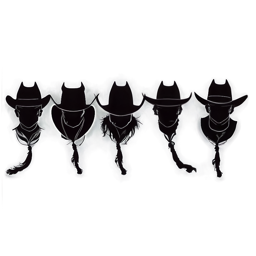 Black And White Cowboys Png Iip PNG Image