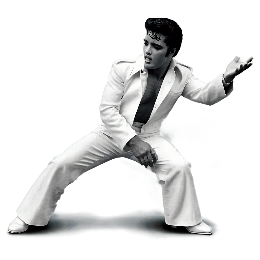 Black And White Elvis Png Rbk32 PNG Image