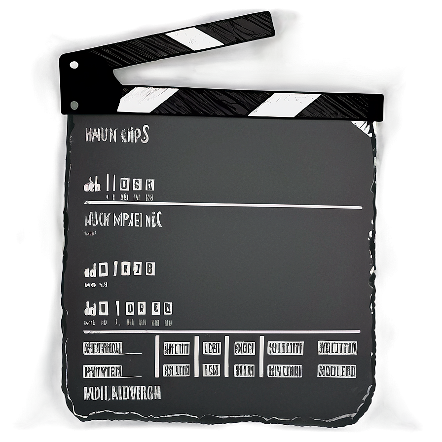 Black And White Film Slate Png 13 PNG Image