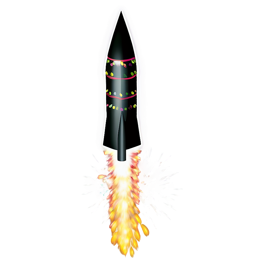 Black And White Firework Rocket Png 67 PNG Image