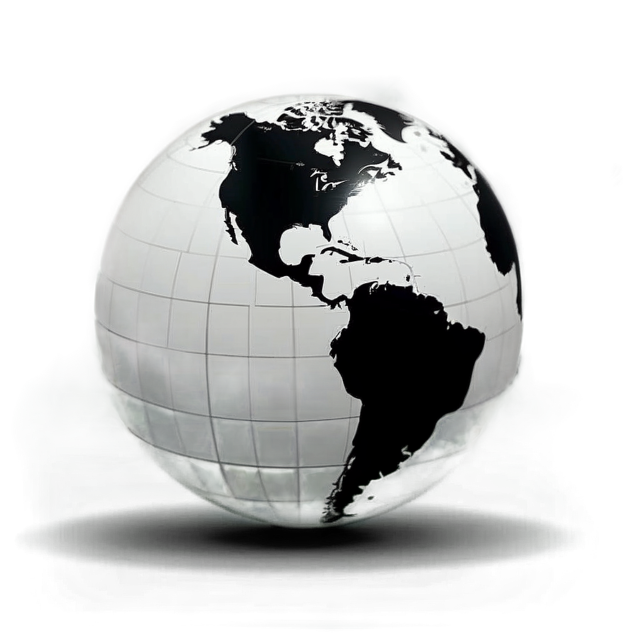 Black And White Globe For Travel Png 54 PNG Image