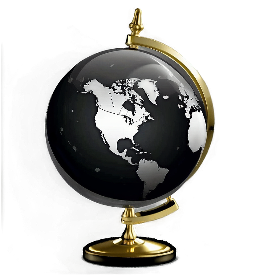 Black And White Globe For Web Design Png 79 PNG Image