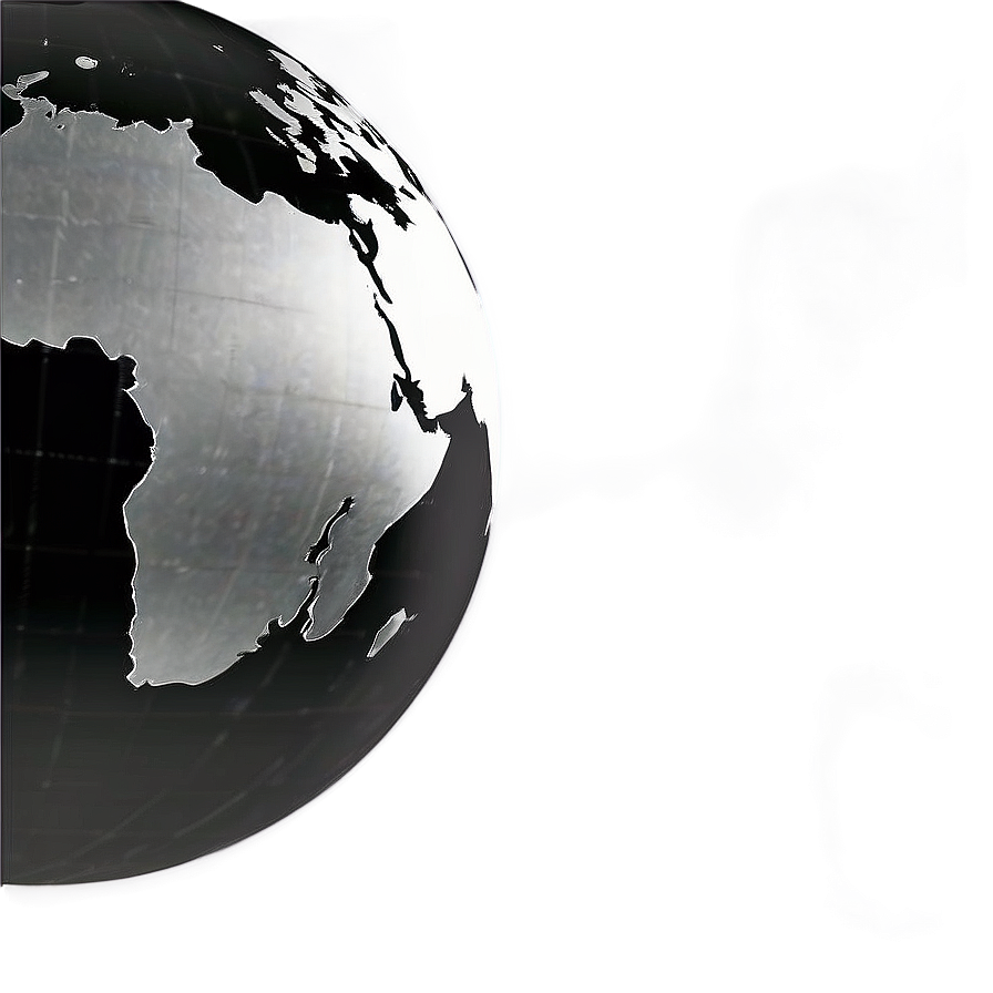 Black And White Globe Sketch Png 82 PNG Image