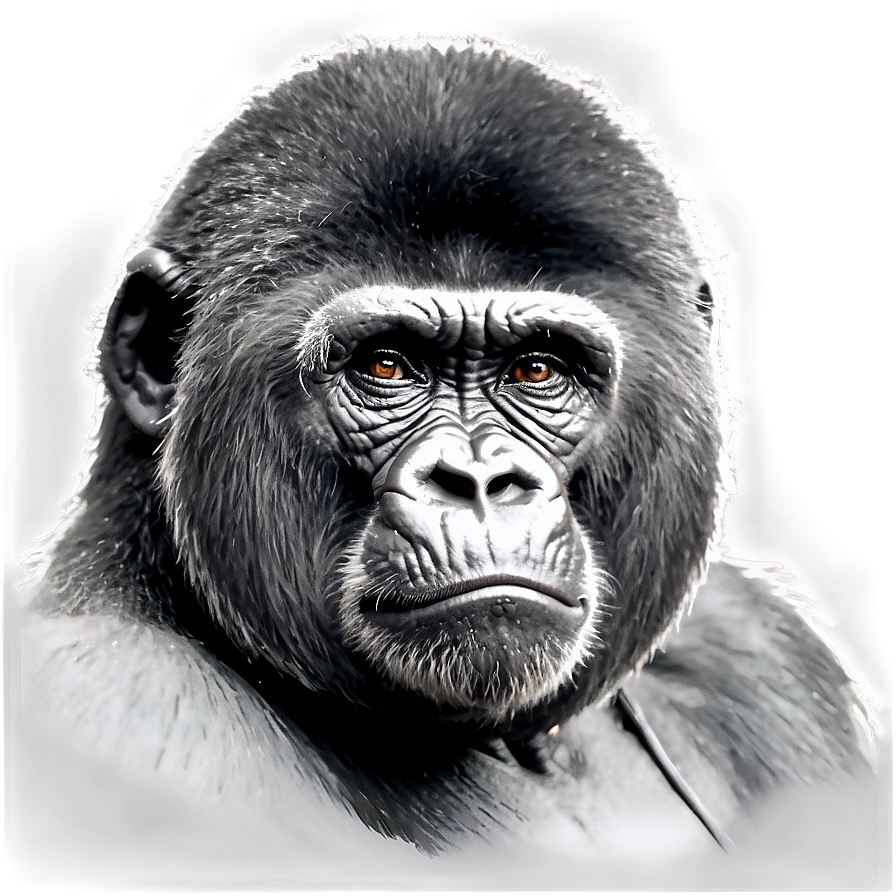 Black And White Gorilla Png 19 PNG Image