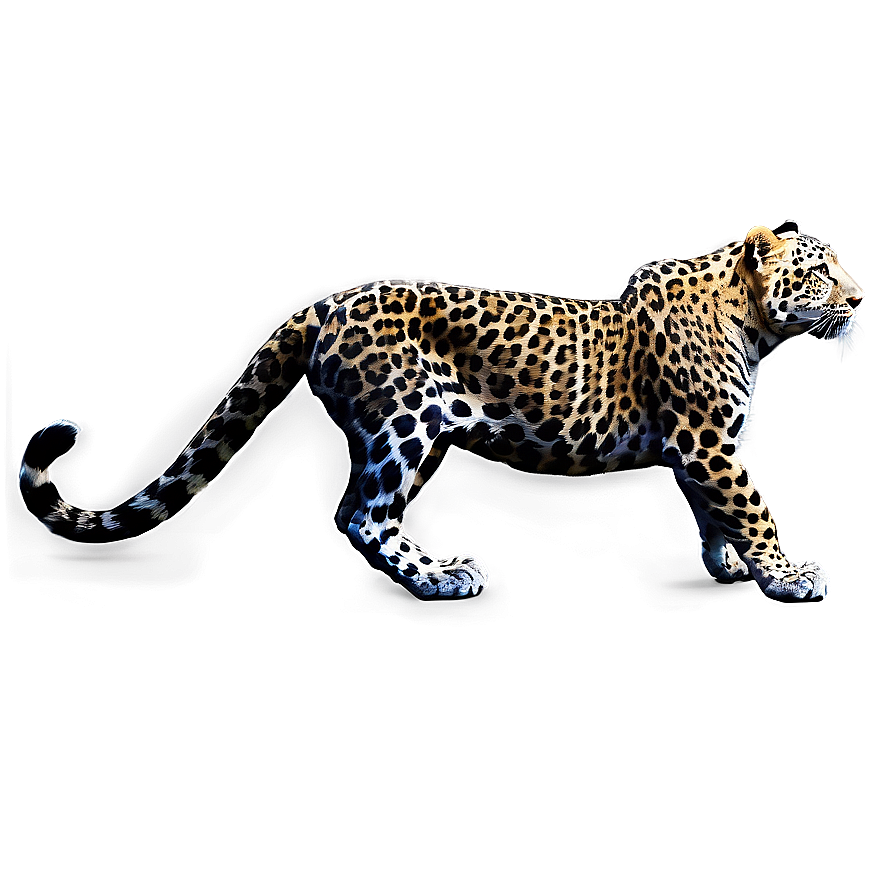 Black And White Leopard Png Iks45 PNG Image