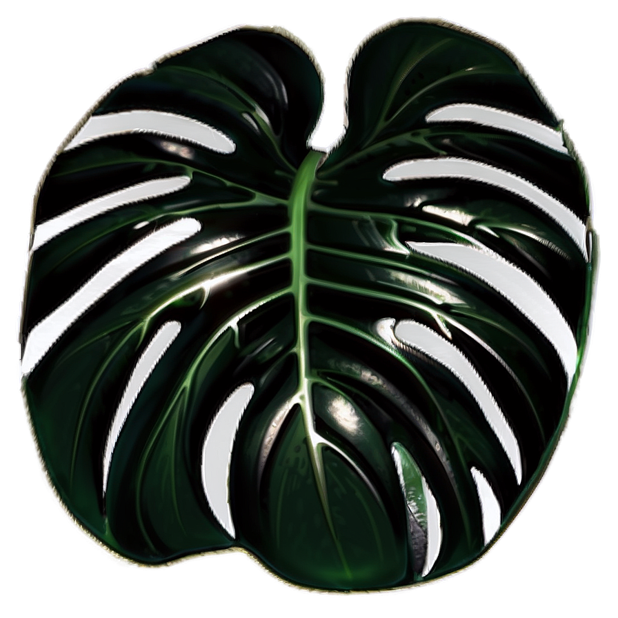 Black And White Monstera Png Tew PNG Image