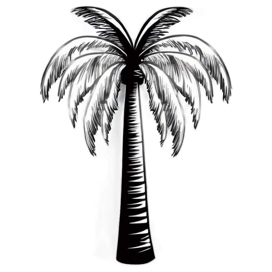 Black And White Palm Tree Emoji Png Tyl PNG Image