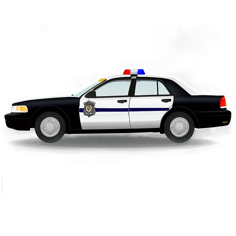 Black And White Police Car Png Tmw41 PNG Image