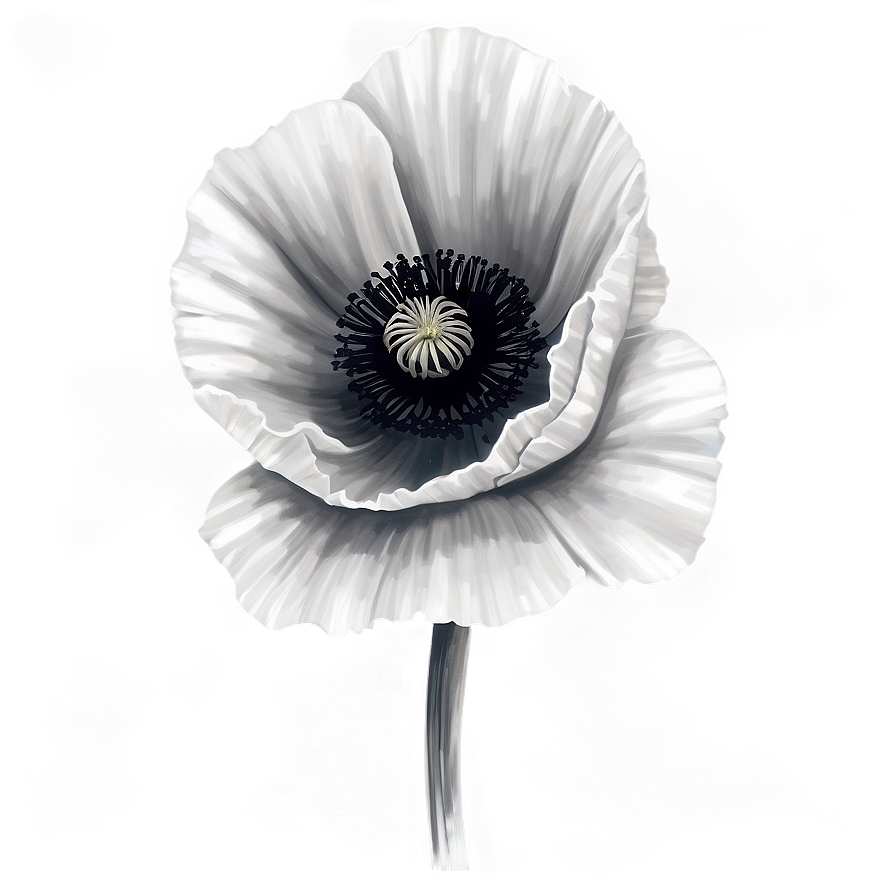 Black And White Poppy Png 34 PNG Image