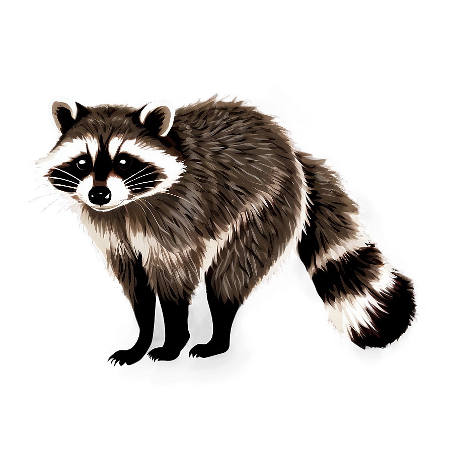 Black And White Raccoon Png Hew84 PNG Image