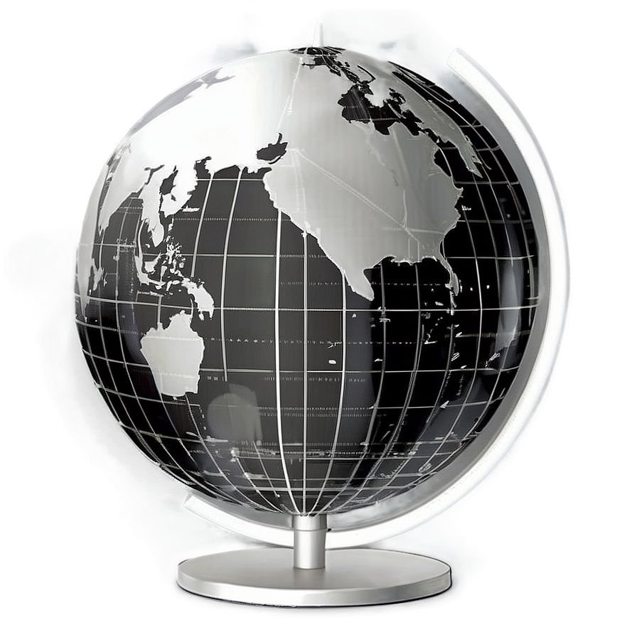 Black And White Spinning Globe Png 63 PNG Image