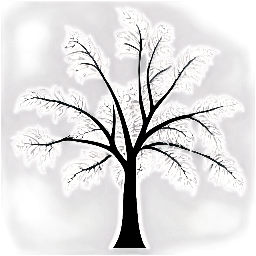 Black And White Tree Outline Png 68 PNG Image