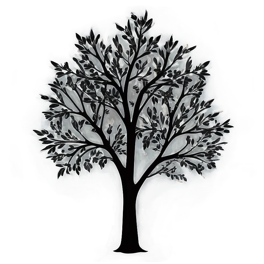 Black And White Tree Silhouette Png 85 PNG Image