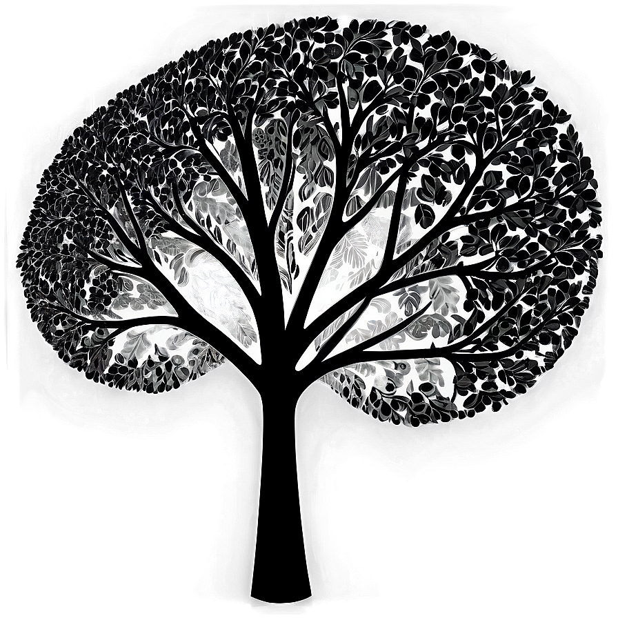 Black And White Tree With Light Background Png Pgy PNG Image