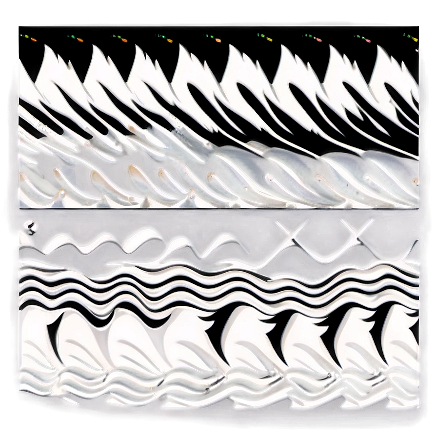 Black And White Wave Pattern Png Qet PNG Image