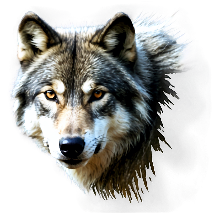 Black And White Wolf Face Png 79 PNG Image