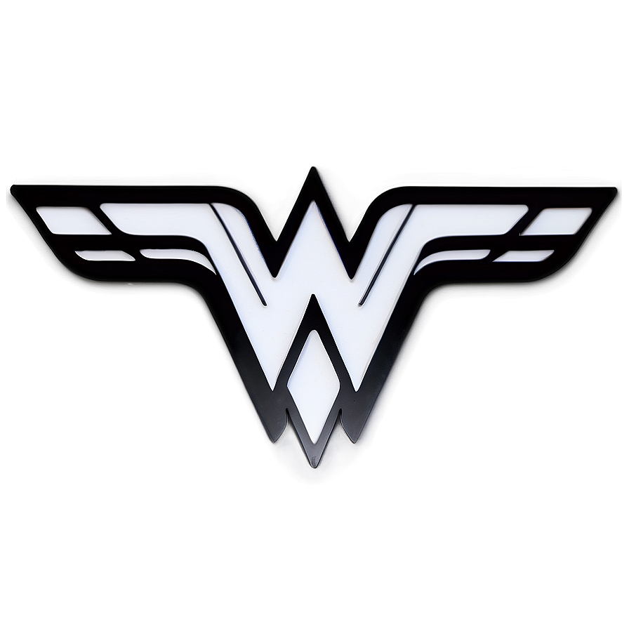 Black And White Wonder Woman Logo Png Vme PNG Image