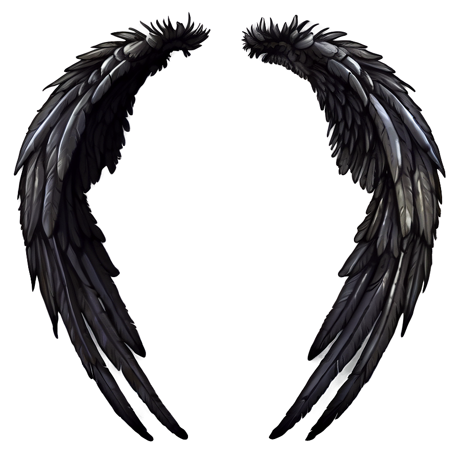 Black Angel Wings Drawing Png Oyd54 PNG Image