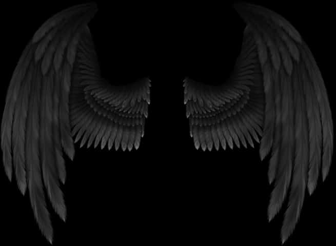 Black Angel Wingson Dark Background.jpg PNG Image