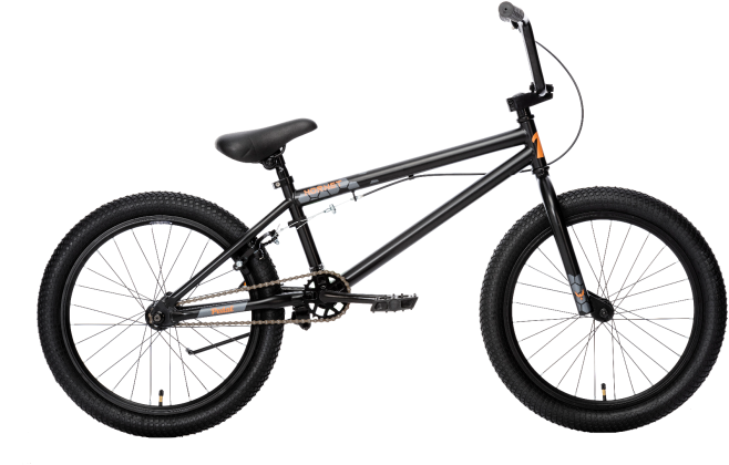 Black B M X Bike Profile PNG Image